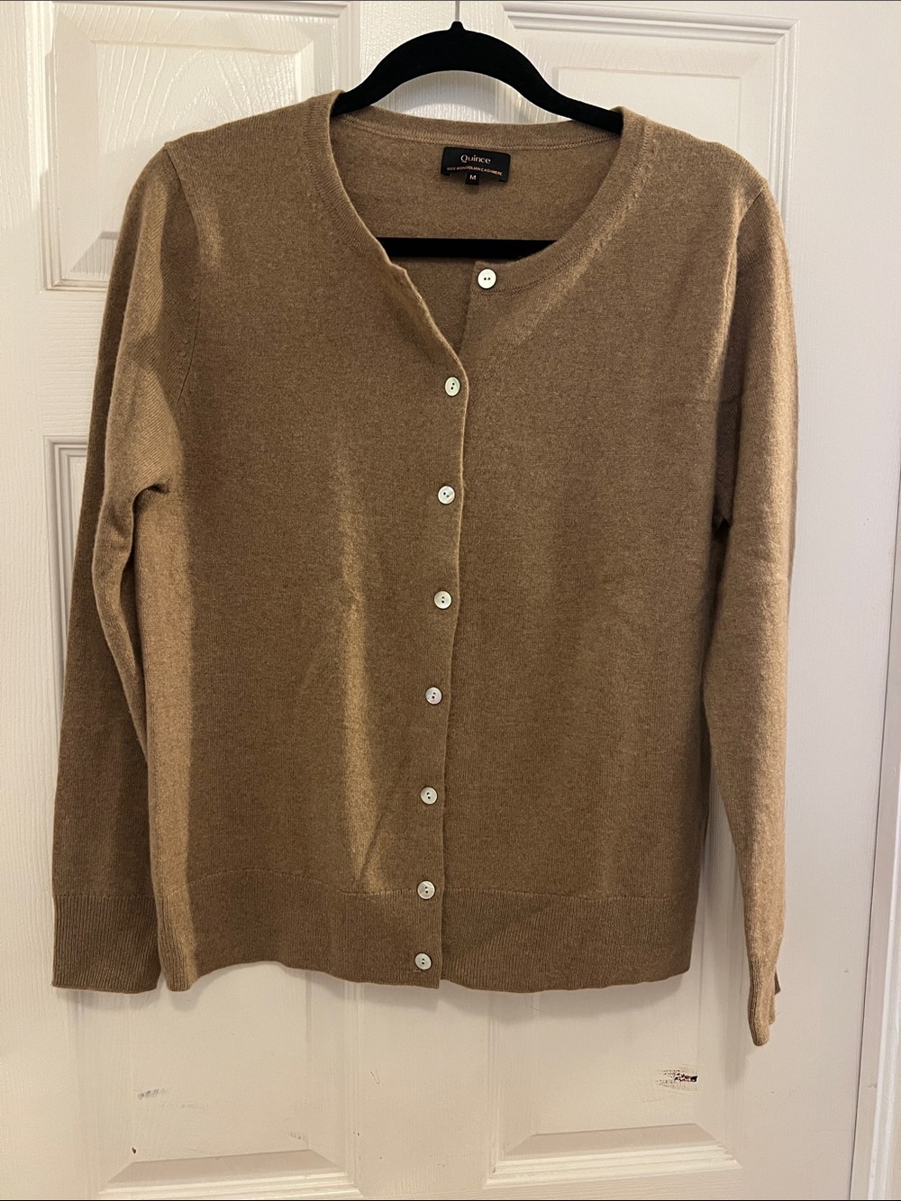 NWOT Quince Mongolian Cashmere Cardigan Sweater in Teak, sz Medium - Picture 5 of 9